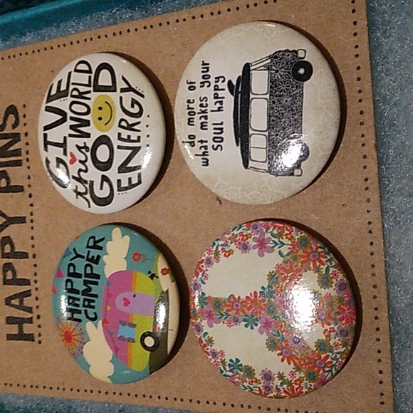 Natural Life Happy Camper Set of 4 Pins - Picture 3 of 5